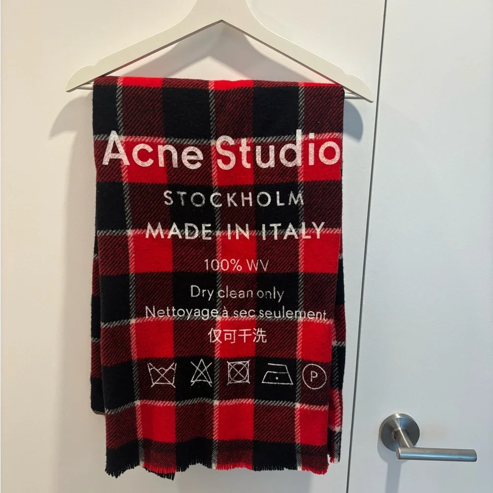 Acne Studio Red Cassiar Scarf - Picture 1 of 5